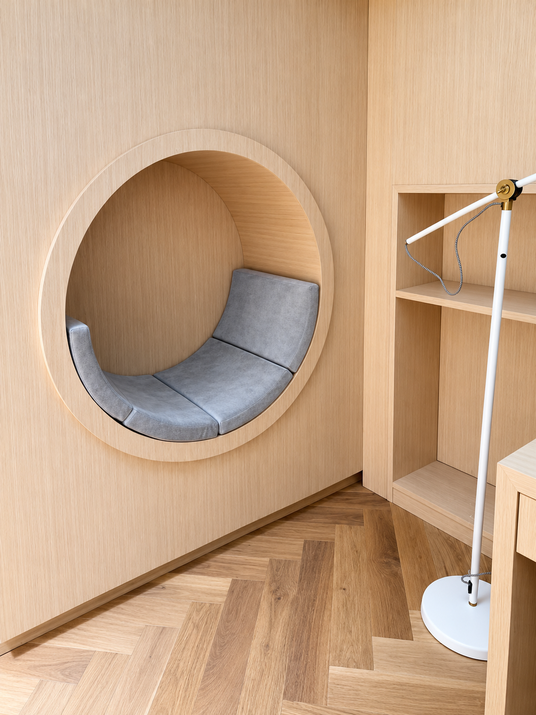 Custom Upholstery – Circular Reading Nook