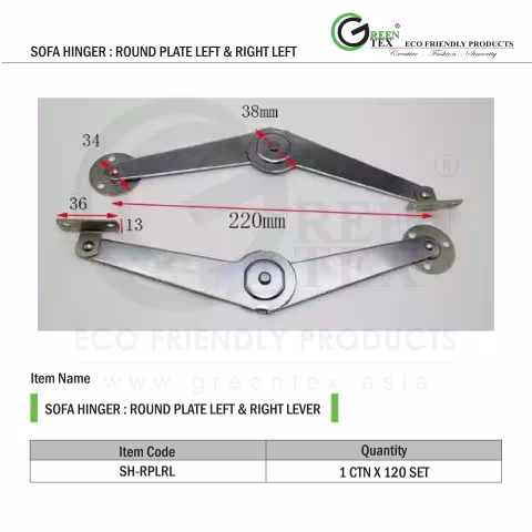 sofa hinger round plate left &amp; right lever-01