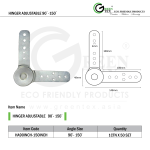 HINGE ADJUSTABLE 90-150